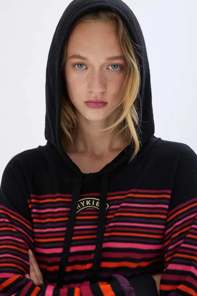 Women Striped Woolen Hoodie Striped Multico Multi Sonia Rykiel Sweaters