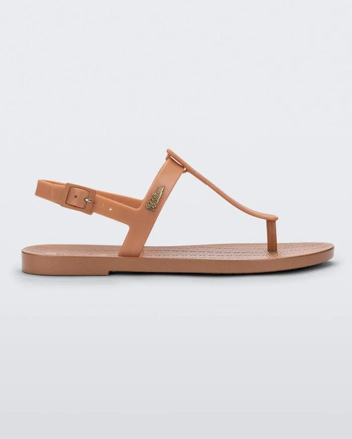 Women Sun Ventura Beige Metallic Melissa Sandals