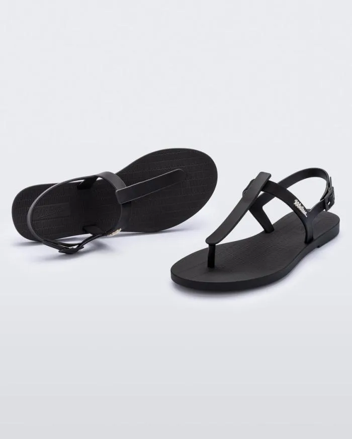Women Sun Ventura Black Melissa Sandals