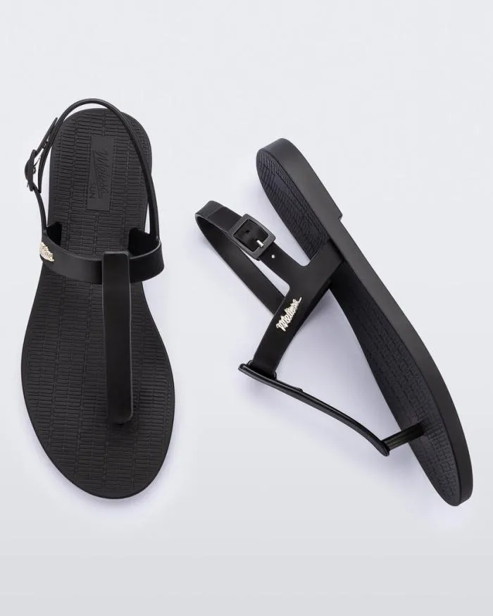 Women Sun Ventura Black Melissa Sandals