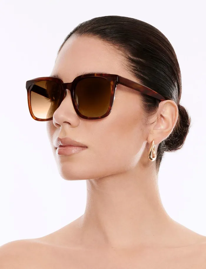 Women Sunglasses BCBG Classic Square Sunglasses Tort