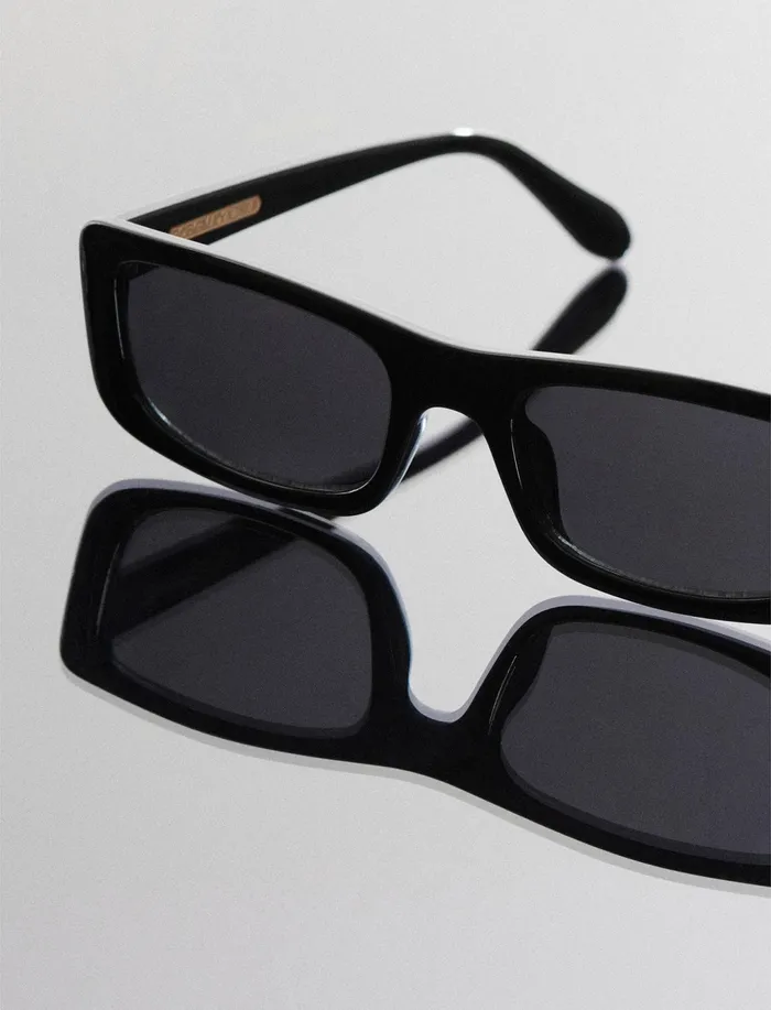 Women Sunglasses BCBG Modern Icon Rectangle Sunglasses Black