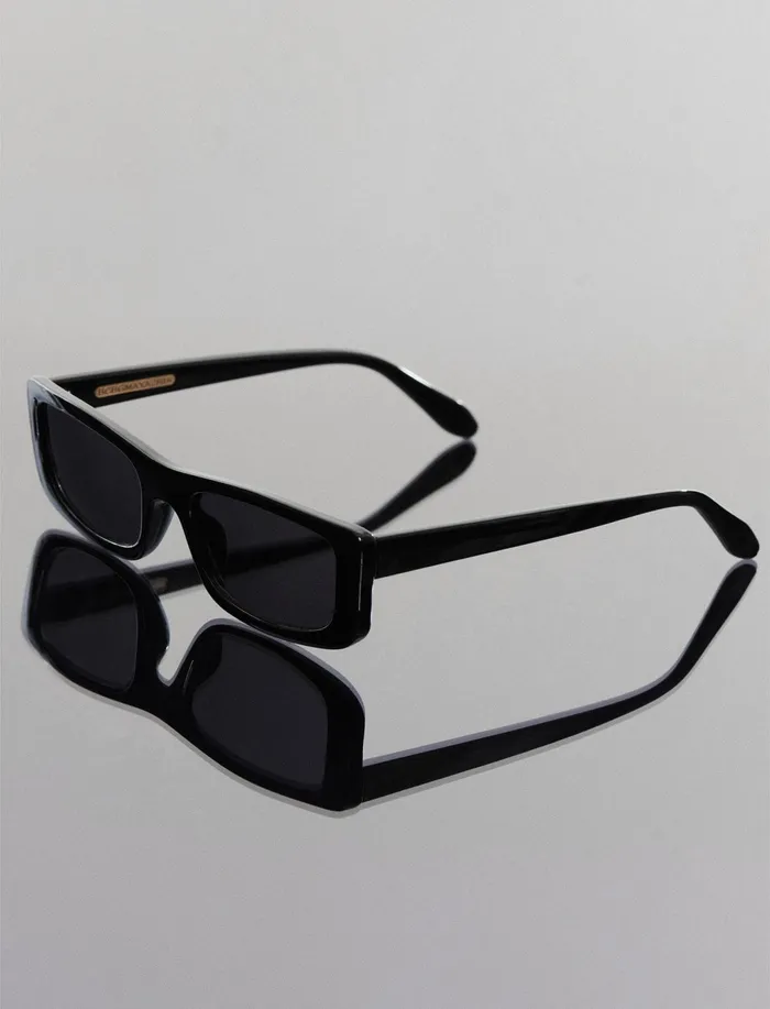 Women Sunglasses BCBG Modern Icon Rectangle Sunglasses Black