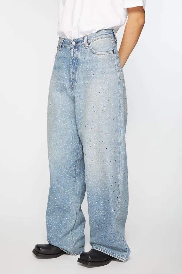 Women Super Baggy Fit Jeans 8211 2023F Light Blue Acne Studios Jeans