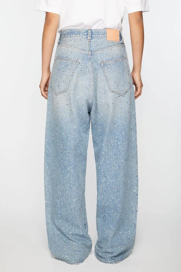 Women Super Baggy Fit Jeans 8211 2023F Light Blue Acne Studios Jeans