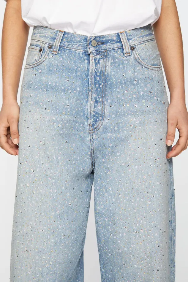Women Super Baggy Fit Jeans 8211 2023F Light Blue Acne Studios Jeans
