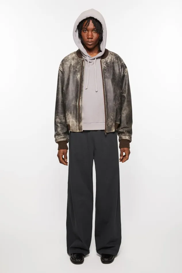 Women Sweatpant Logo Stamp Black Acne Studios Trousers