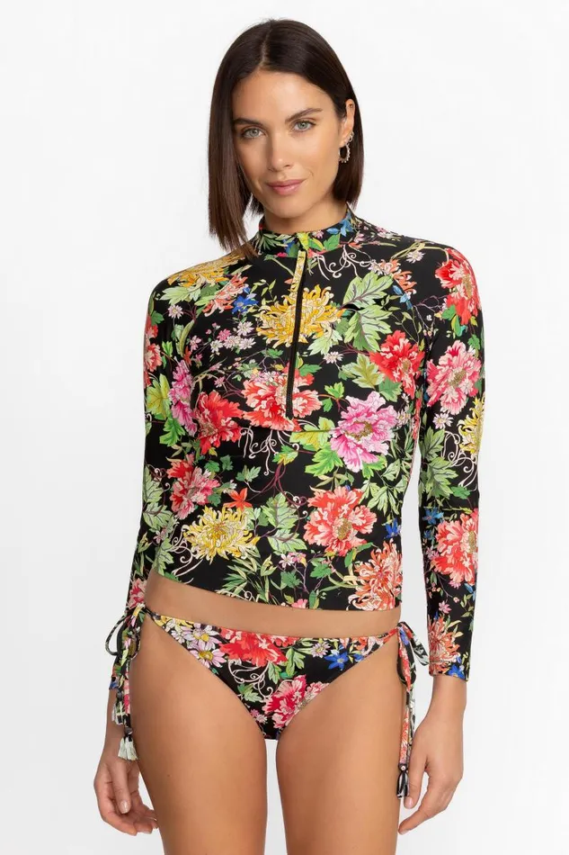 Women Swim and Resort Johnny Was METALLI NOTTE LONG SLEEVE SURF SHIRT Metalli Notte