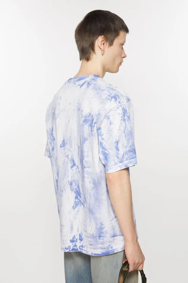 Women Tshirt Plaster Print Faded Blue Acne Studios Tshirts