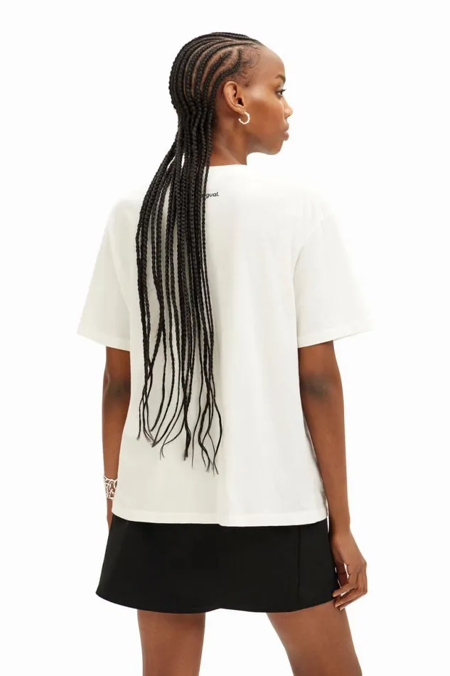 Women Tshirts Desigual Arty Illustration Tshirt