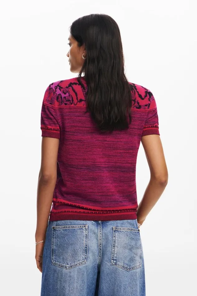 Women Tshirts Desigual Butterfly Knit Tshirt