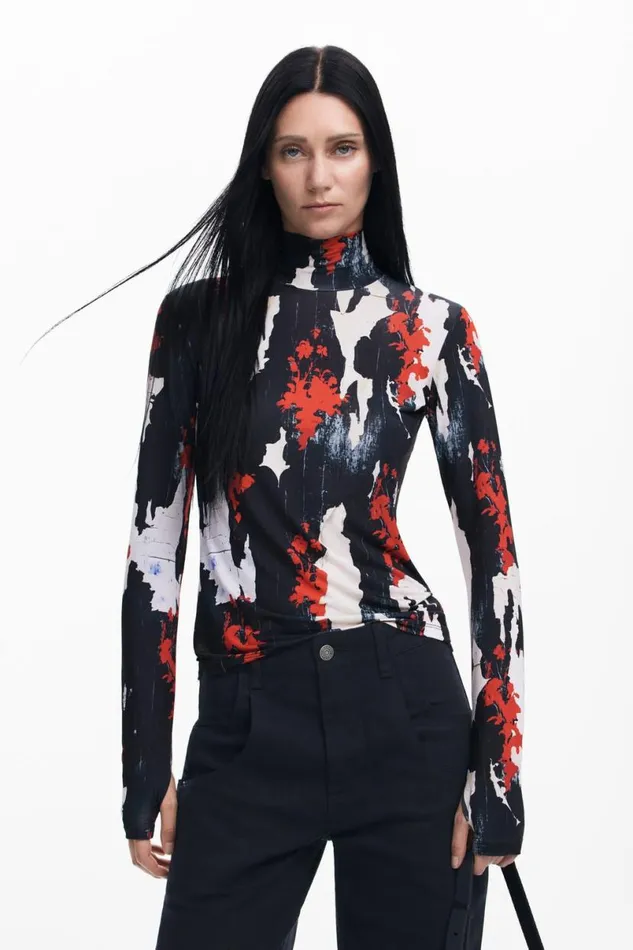 Women Tshirts Desigual Maitrepierre Long Sleeve Tshirt