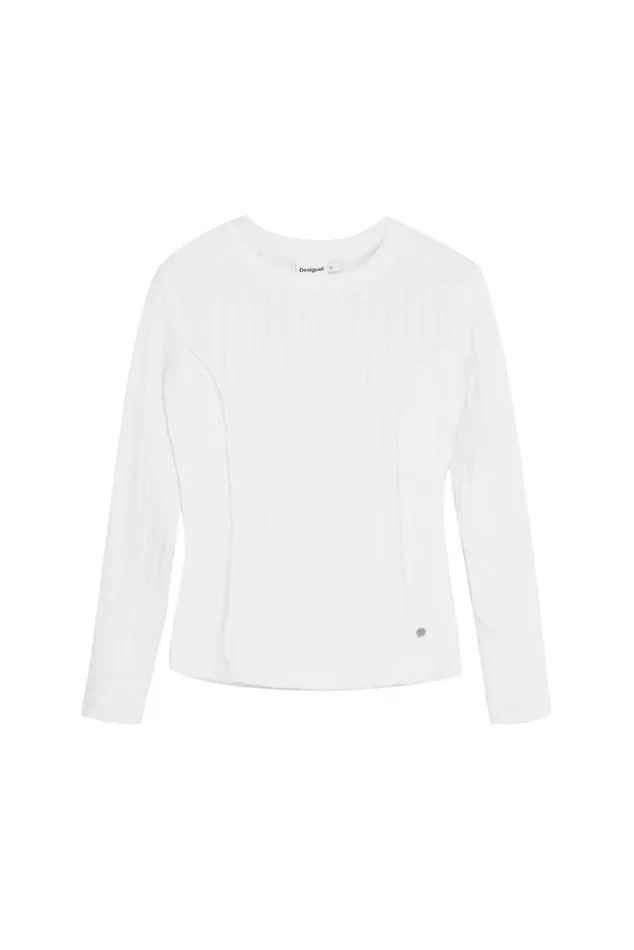 Women Tshirts Desigual Pearl Stitch Tshirt