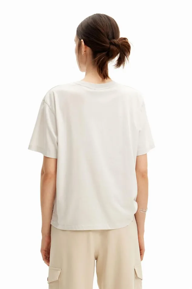 Women Tshirts Desigual Plain Tshirt Illustration