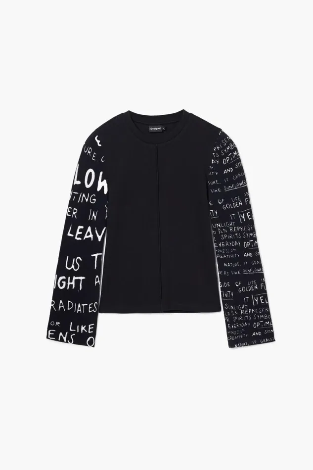 Women Tshirts Desigual Tshirt With Printed Sleeves