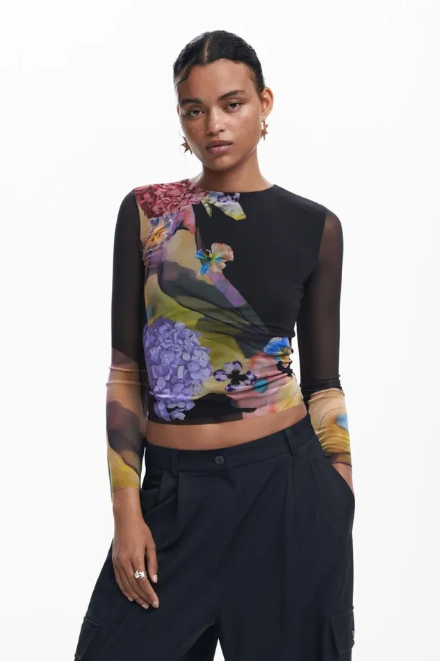Women Tshirts Desigual Tulle Tshirt M Christian Lacroix