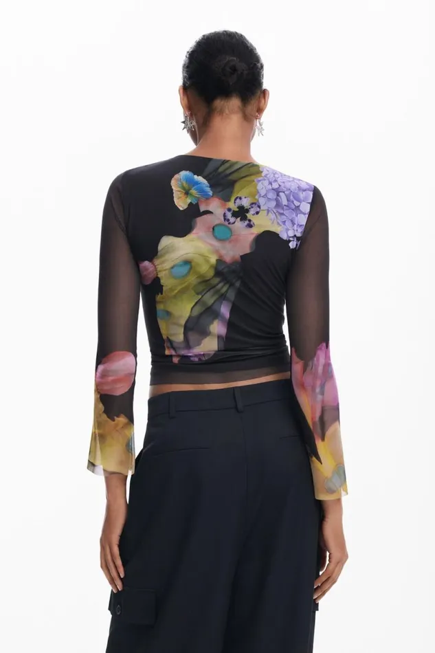 Women Tshirts Desigual Tulle Tshirt M Christian Lacroix