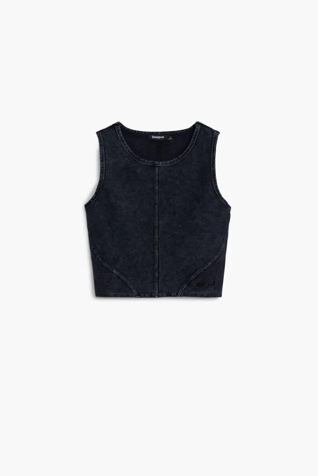 Women Tshirts Desigual Washed Effect Knit Tshirt