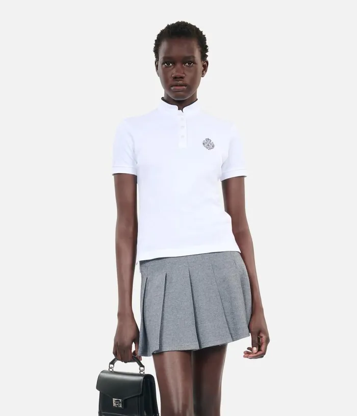 Women Tshirts THE KOOPLES White Piqueacute Cotton Polo Tshirt