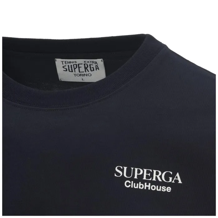 Women TShirtsTop Unisex TSHIRT SUPERGA CLUBHOUSE TShirt NAVYWHITE AVORIO Superga TShirts