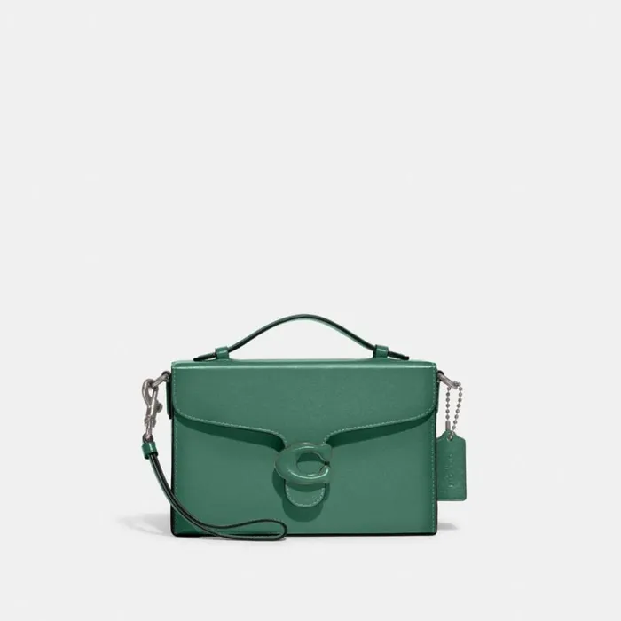Women Tabby Box Bag Silverbright Green Coach Crossbody Bags