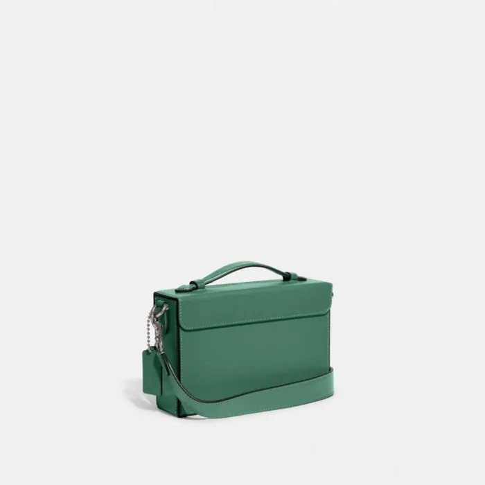 Women Tabby Box Bag Silverbright Green Coach Crossbody Bags