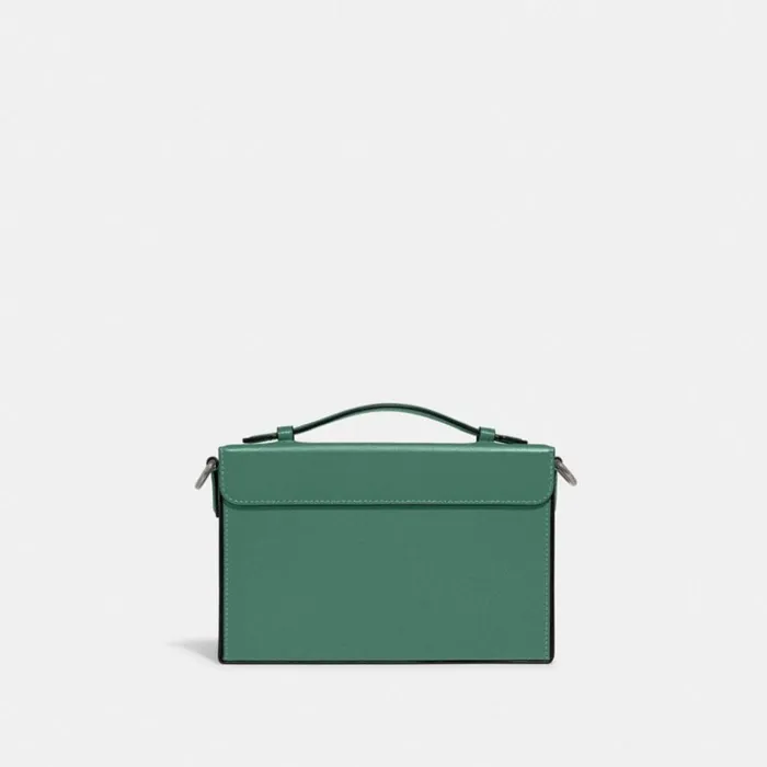 Women Tabby Box Bag Silverbright Green Coach Crossbody Bags