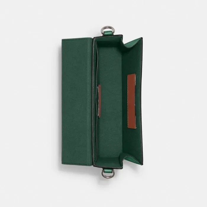 Women Tabby Box Bag Silverbright Green Coach Crossbody Bags