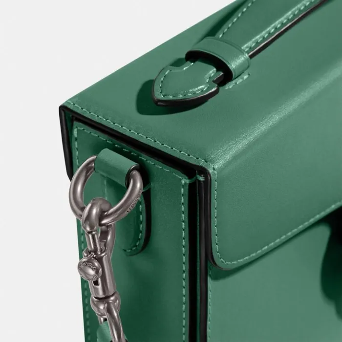 Women Tabby Box Bag Silverbright Green Coach Crossbody Bags