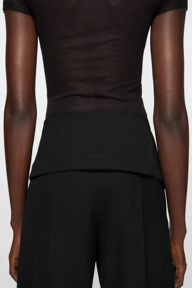 Women Tailored Wool Blend Trousers Black Acne Studios Trousers