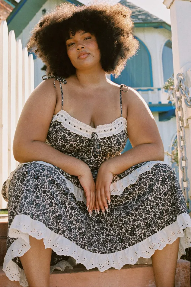 Women The Emma Dress Extended Daisy Black Extended Sizing Christy Dawn Women The Emma Dress Extended Daisy Black Extended Sizing Christy Dawn