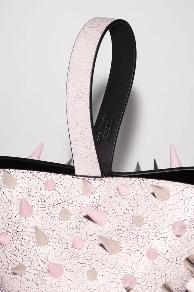 Women Top Handle Spike Bag Pastel Pink Acne Studios Bags