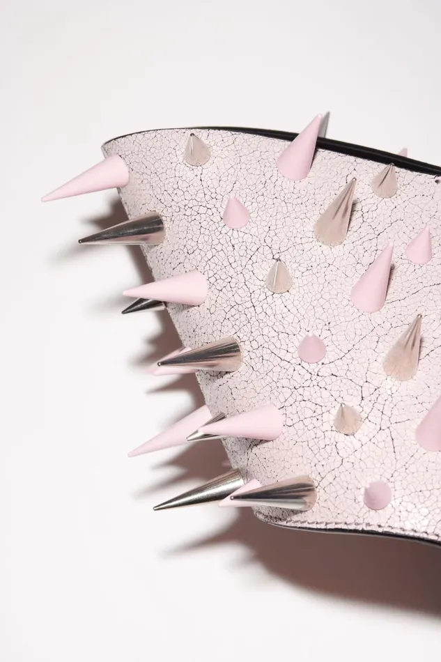 Women Top Handle Spike Bag Pastel Pink Acne Studios Bags