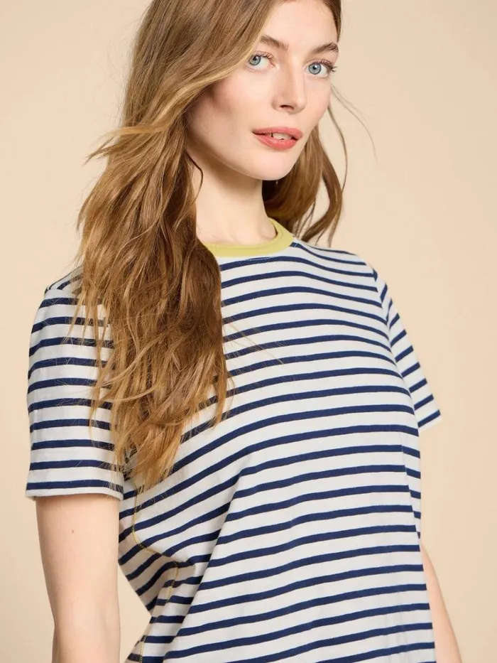 Women TOPS and TEES White Stuff ABBIE STRIPE CREW NECK TEE White Multi