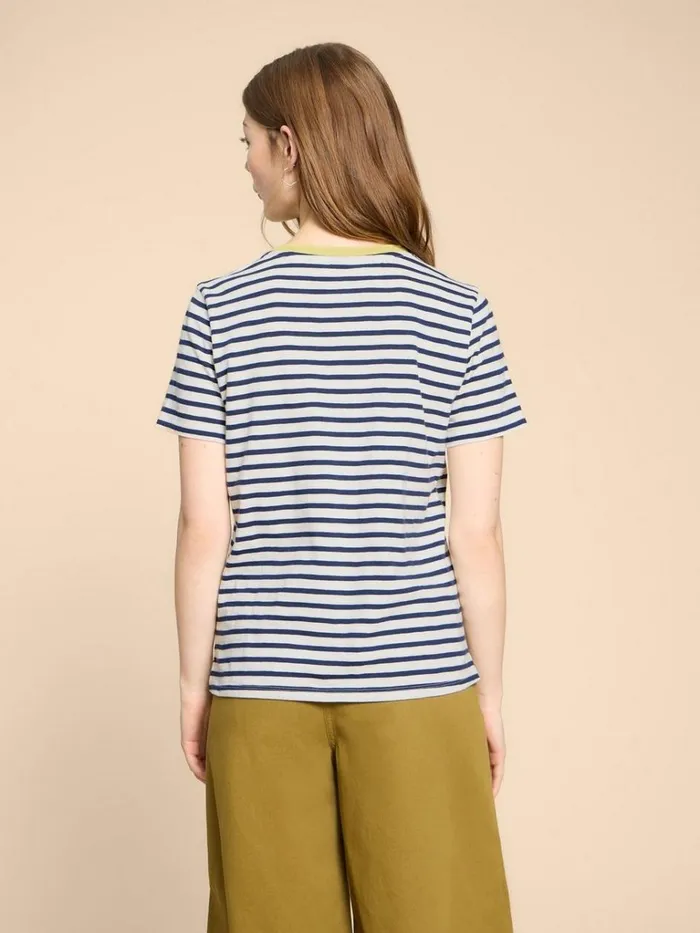 Women TOPS and TEES White Stuff ABBIE STRIPE CREW NECK TEE White Multi