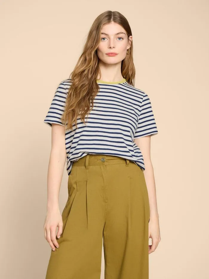 Women TOPS and TEES White Stuff ABBIE STRIPE CREW NECK TEE White Multi
