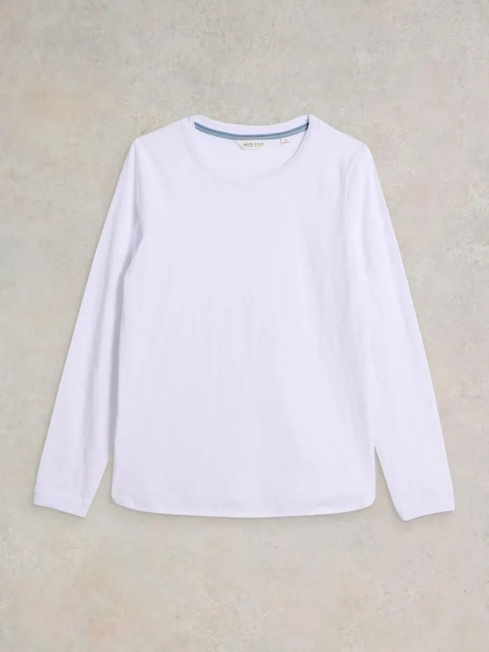 Women TOPS and TEES White Stuff CLARA LS TEE Brilliant White Women TOPS and TEES White Stuff CLARA LS TEE Brilliant White