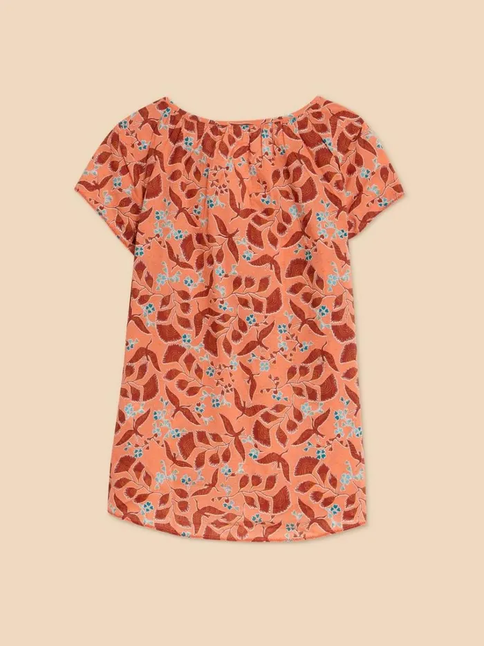 Women TOPS and TEES White Stuff Keri Cotton Organic Top Pink Multi