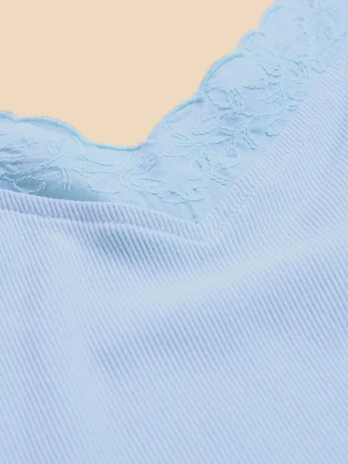 Women TOPS and TEES White Stuff SEABREEZE VEST Light Blue