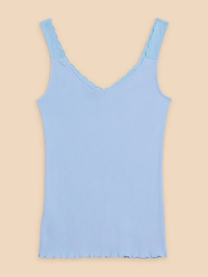Women TOPS and TEES White Stuff SEABREEZE VEST Light Blue