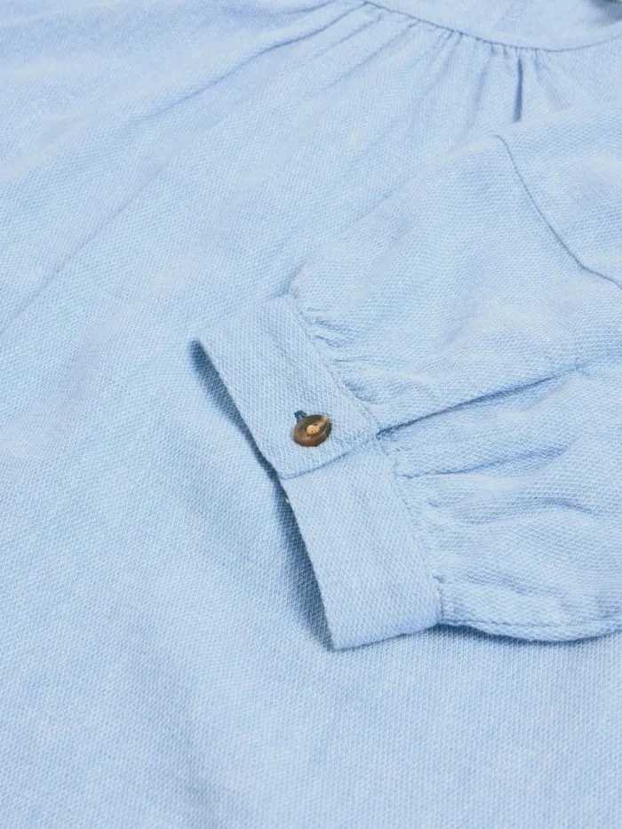 Women TOPS and TEES White Stuff Shelly Linen Blend Top Chambray Blue Women TOPS and TEES White Stuff Shelly Linen Blend Top Chambray Blue