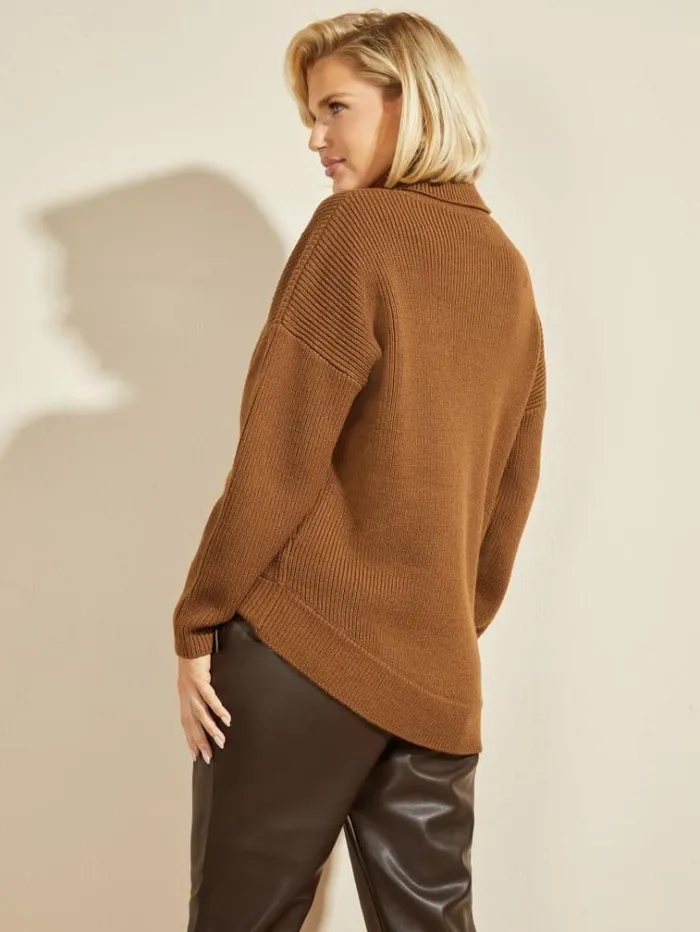 Women Tops And Sweaters Marciano Liam Sweater Tunic Woodland