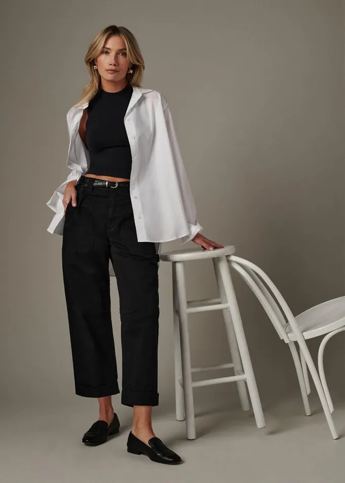 Women Tops Joe039s Jeans THE BOYFRIEND BUTTON DOWN SHIRT Optic White