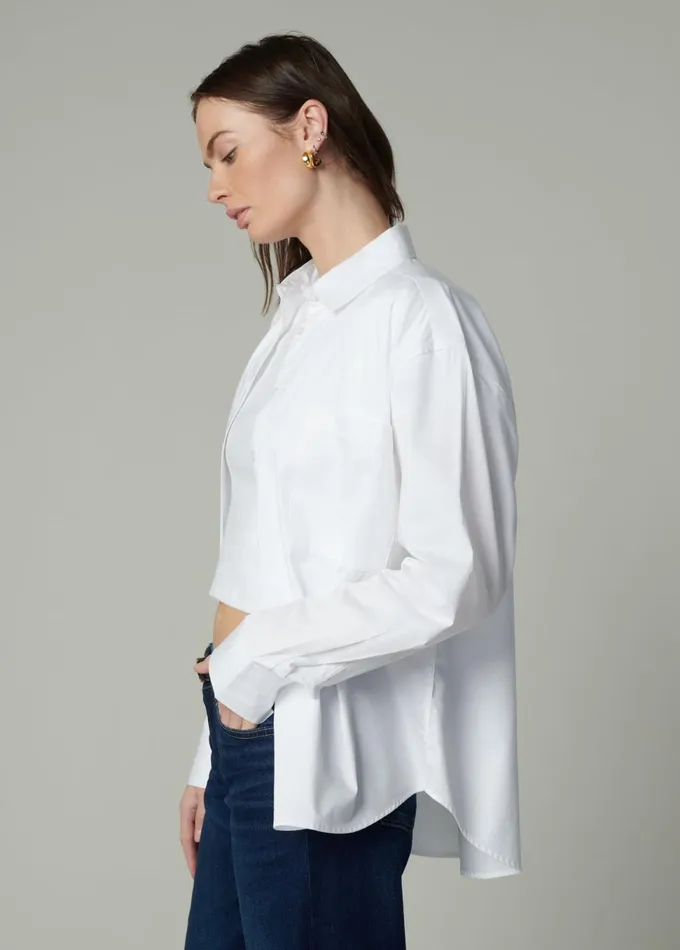 Women Tops Joe039s Jeans THE BOYFRIEND BUTTON DOWN SHIRT Optic White