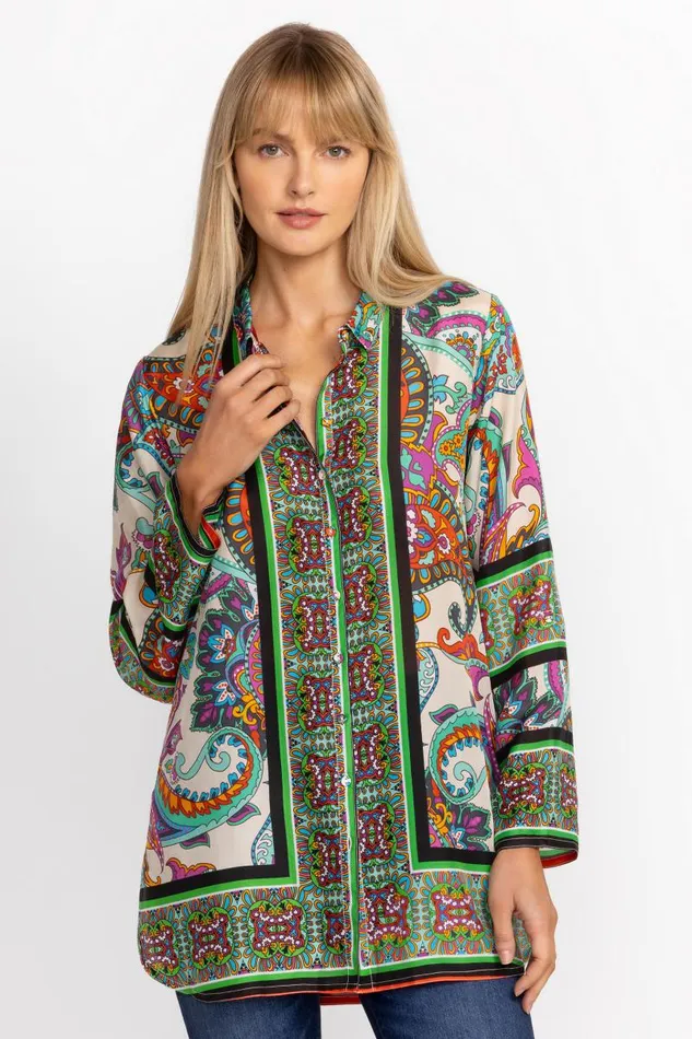 Women Tops Johnny Was DELIA TUNIC Cachemir Scarf Print