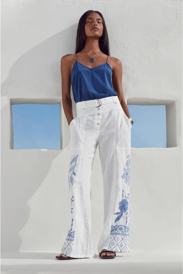 Women Tops Johnny Was ETTA CAMI TOP Blue Night