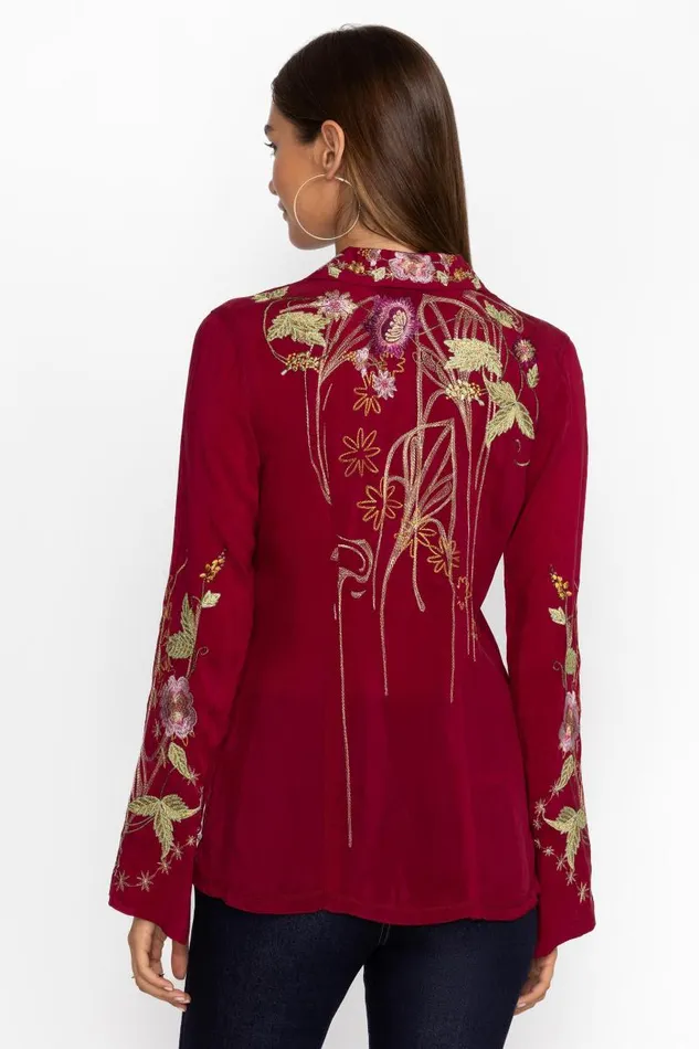 Women Tops Johnny Was VINTAGE BUTTON DOWN SHIRT Cerise Women Tops Johnny Was VINTAGE BUTTON DOWN SHIRT Cerise