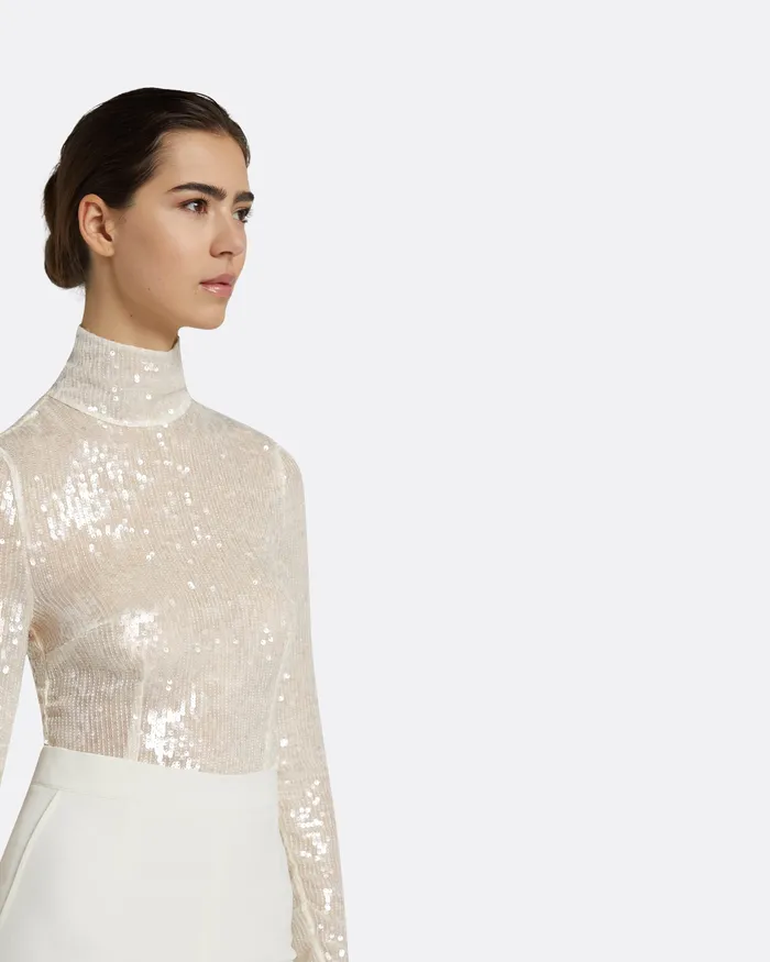 Women Trace Ivory Top Ivory Bridal Safiyaa