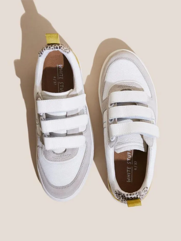 Women TRAINERS White Stuff Tabitha Velcro Leather Trainer White Multi Women TRAINERS White Stuff Tabitha Velcro Leather Trainer White Multi