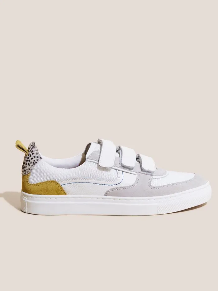 Women TRAINERS White Stuff Tabitha Velcro Leather Trainer White Multi Women TRAINERS White Stuff Tabitha Velcro Leather Trainer White Multi